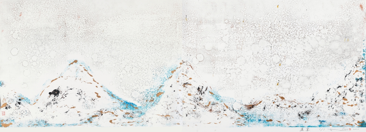 作家、艺术家金宇澄独版铜版画作《晨雾》.jpg